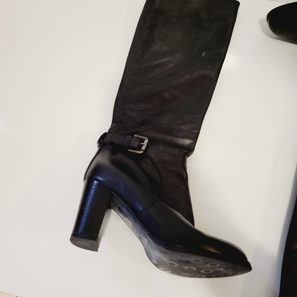 Sesto Meucci Black Leather Tall Boots Sz 6.5 - Picture 5 of 5